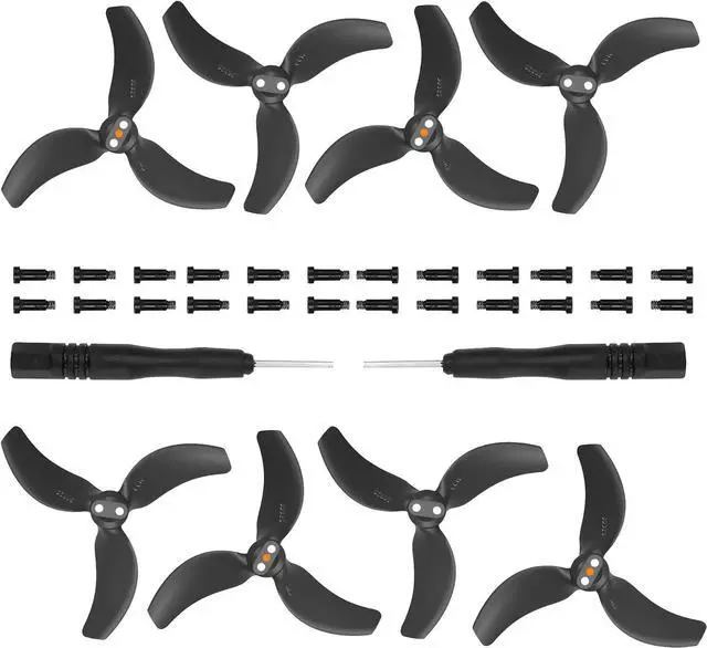 Main image of BONAEVER 8Pcs Avata 2 Propellers Replacement Prop Blades 3032S Low Noise Wings for DJI Avata 2 Drone Accessories Black Tips
