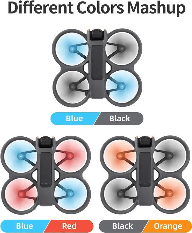 Alt view image 7 of 7 - BONAEVER 8Pcs Avata 2 Propellers Replacement Prop Blades 3032S Low Noise Wings for DJI Avata 2 Drone Accessories Red/Blue Tips