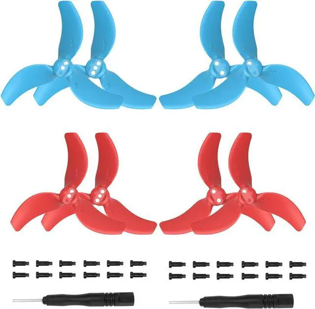 Main image of BONAEVER 8Pcs Avata 2 Propellers Replacement Prop Blades 3032S Low Noise Wings for DJI Avata 2 Drone Accessories Red/Blue Tips