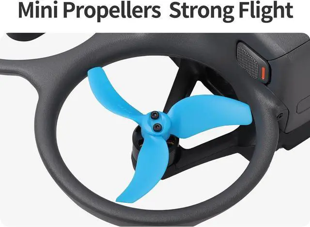 Alt view image 6 of 7 - BONAEVER 8Pcs Avata 2 Propellers Replacement Prop Blades 3032S Low Noise Wings for DJI Avata 2 Drone Accessories Red/Blue Tips