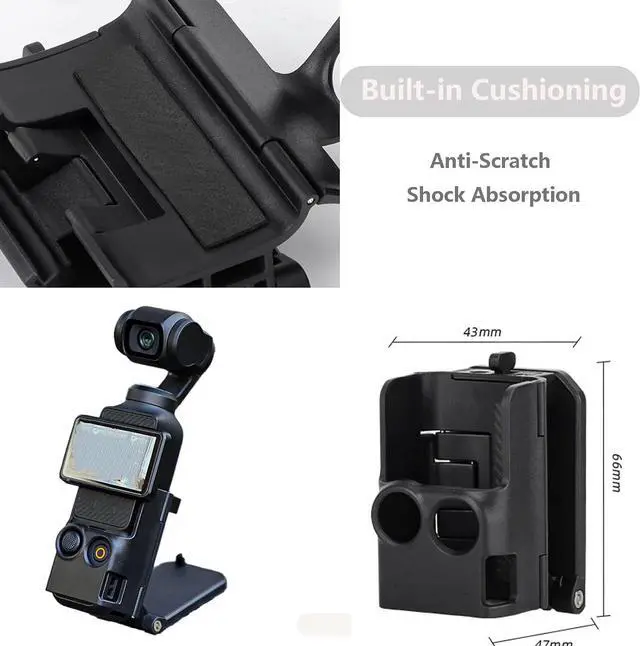 Alt view image 7 of 7 - BONAEVER Magnetic Camera Desktop Base Stand Holder Expansion Adapter Mount Bracket Compatible with DJI Osmo Pocket 3 Accessories Adjustable Clip Clamp Mount with Expand Frame for Osmo Pocket 3