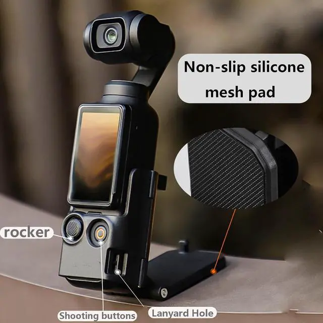 Alt view image 2 of 7 - BONAEVER Magnetic Camera Desktop Base Stand Holder Expansion Adapter Mount Bracket Compatible with DJI Osmo Pocket 3 Accessories Adjustable Clip Clamp Mount with Expand Frame for Osmo Pocket 3