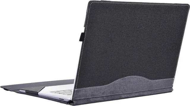 Alt view image 3 of 7 - BONAEVER Laptop Case for Microsoft Surface Laptop 6 / Laptop 5 / Laptop 4 / Laptop 3 / Laptop 2 / Laptop 1 15 inch PU Leather Protective Cover with Pencil Holder