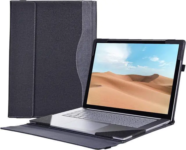Main image of BONAEVER Laptop Case for Microsoft Surface Laptop 6 / Laptop 5 / Laptop 4 / Laptop 3 / Laptop 2 / Laptop 1 15 inch PU Leather Protective Cover with Pencil Holder