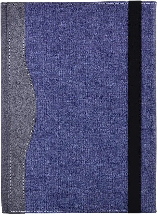 Alt view image 4 of 6 - BONAEVER Laptop Case for Microsoft Surface Laptop 6 / Laptop 5 / Laptop 4 / Laptop 3 / Laptop 2 / Laptop 1 15 inch PU Leather Protective Cover with Pencil Holder Blue