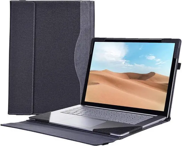 Main image of BONAEVER Laptop Case for 13.5 inch Microsoft Surface Laptop 6 / Laptop 5 / Laptop 4 / Laptop 3 / Laptop 2 / Laptop 1 PU Leather Protective Cover with Pencil Holder