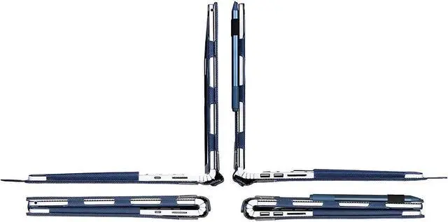 Alt view image 6 of 6 - BONAEVER Laptop Case for 13.5 inch Microsoft Surface Laptop 6 / Laptop 5 / Laptop 4 / Laptop 3 / Laptop 2 / Laptop 1 PU Leather Protective Cover with Pencil Holder Blue