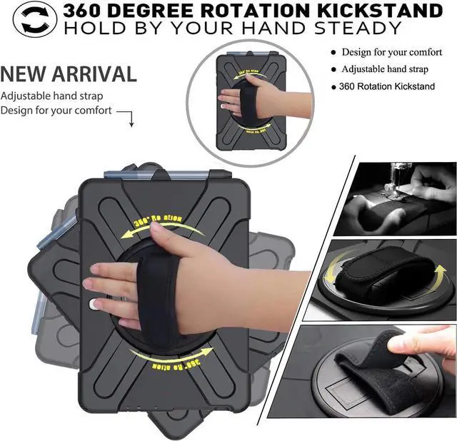 Alt view image 3 of 7 - BONAEVER Case for Microsoft Surface Go 4 10.5 Inch 2023 / Surface Go 3 10.5 inch 2021 / Surface Go 2 10.5 inch 2020 / Surface Go 10 inch 2018 with with Pen Holder Shoulder Strap