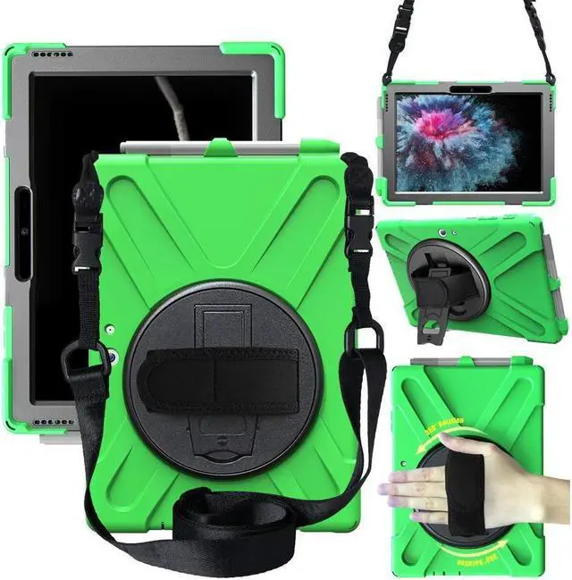 Main image of BONAEVER Case for Microsoft Surface Go 4 10.5 Inch 2023 / Surface Go 3 10.5 inch 2021 / Surface Go 2 10.5 inch 2020 / Surface Go 10 inch 2018 with with Pen Holder Shoulder Strap Green