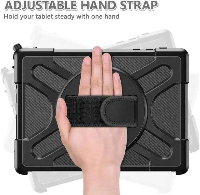 Alt view image 5 of 7 - BONAEVER Case For Microsoft Surface Go 4 2023 / Surface Go 3 2021 / Surface Go 2 2020 / Surface Go 2018 Shockproof Cover with Stand and Shouder Strap,Pen Holder, Stylus Pen, Screen Protector