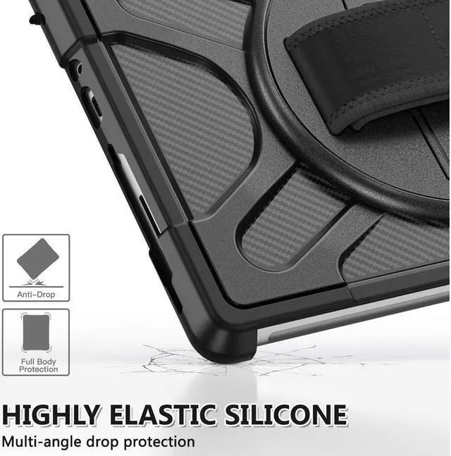 Alt view image 2 of 7 - BONAEVER Case For Microsoft Surface Go 4 2023 / Surface Go 3 2021 / Surface Go 2 2020 / Surface Go 2018 Shockproof Cover with Stand and Shouder Strap,Pen Holder, Stylus Pen, Screen Protector