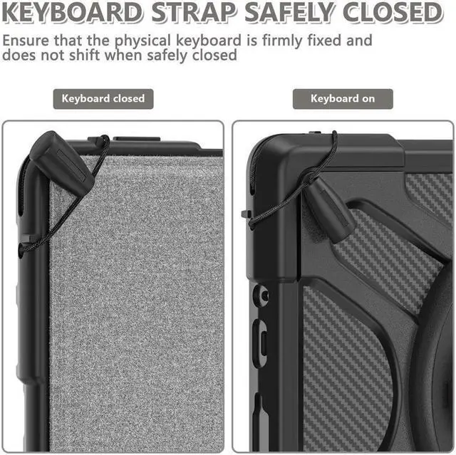 Alt view image 6 of 7 - BONAEVER Case For Microsoft Surface Go 4 2023 / Surface Go 3 2021 / Surface Go 2 2020 / Surface Go 2018 Shockproof Cover with Stand and Shouder Strap,Pen Holder, Stylus Pen, Screen Protector