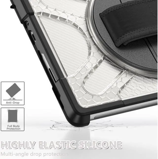 Alt view image 4 of 7 - BONAEVER Case For Microsoft Surface Go 4 2023 / Surface Go 3 2021 / Surface Go 2 2020 / Surface Go 2018 Shockproof Cover with Stand and Shouder Strap,Pen Holder, Stylus Pen, Screen Protector