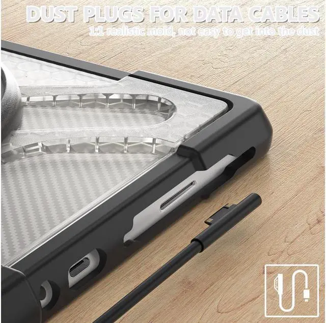 Alt view image 3 of 7 - BONAEVER Case For Microsoft Surface Go 4 2023 / Surface Go 3 2021 / Surface Go 2 2020 / Surface Go 2018 Shockproof Cover with Stand and Shouder Strap,Pen Holder, Stylus Pen, Screen Protector