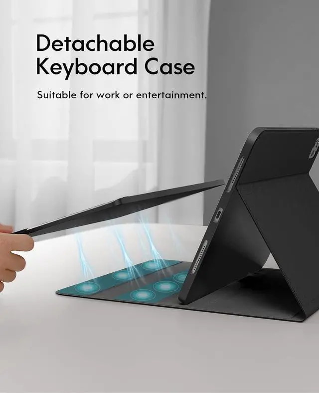 Alt view image 3 of 7 - BONAEVER Touchpad Keyboard Case for iPad Air 11 Inch 2025 M3 2024 M2, 7-Color Backlight, Pencil Holder, Bluetooth Keyboard Cover for for iPad Pro 11 4th/3rd/2nd/1st Gen, iPad Air 5th & 4th Gen 10.9