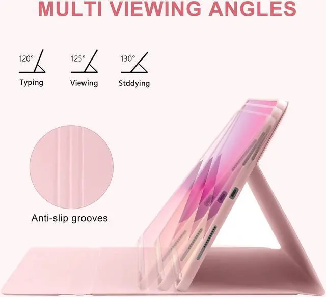 Alt view image 3 of 7 - BONAEVER iPad Air 13 inch M3 2025 M2 2024 Case with Keyboard, Detachable Wireless Keyboard Case for iPad Pro 12.9 inch 6th 5th 4th 3rd Generation 2022 2021 2020 2018 with Pen holder Pink