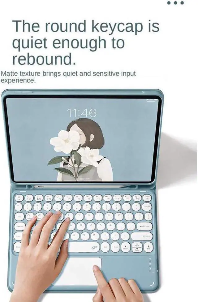 Alt view image 6 of 7 - BONAEVER Keyboard Case for iPad Air 11 Inch 2025 2024 M3 M2, iPad Pro 11 inch 4th 3rd 2nd 1st Gen 2022 - 2018, iPad Air 5th 4th Gen 10.9 inch Slim Leather Folio Smart Cover with Touchpad Keyboard