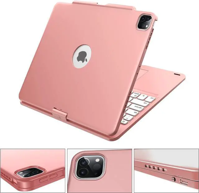 Alt view image 6 of 7 - BONAEVER Wireless Keyboard Case for iPad Air 13 inch M3 2025 M2 2024, iPad Pro 12.9 6th 5th 4th 3rd Gen 2022 - 2018, Trackpad, 360° Rotatable, Wireless Keyboard Cover, Rainbow Backlits with Pen Holder