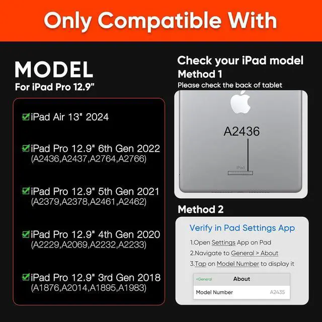 Alt view image 3 of 7 - BONAEVER Magic Keyboard Case for iPad Air 13 inch M3 M2 2025 2024, iPad Pro 12.9 6th 5th 4th 3rd Gen 2022 - 2018, Wireless Magnetic Keyboard Case with Trackpad, Floating Cantilever Stand, Backlits