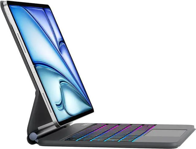 Main image of BONAEVER Magic Keyboard Case for iPad Air 13 M3 2025 M2 2024 and iPad Pro 12.9 6th/5th/4th/3rd Gen, Wireless Magnetic Keyboard Case with Trackpad, Floating Cantilever Stand, Rainbow Backlits Keyboard