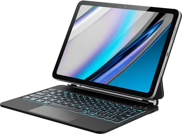 GreenLaw iPad Pro 12.9 ケース キーボード付き 7色バックライト付き 汚れ防止カバー ペンシルホルダー付き 2デバイス接続 iPad Pro 12.9インチ 6/5/4世代 ブラ For Ipad Pro Ipad Keyboard Case Apple Keyboard GreenLaw Keyboard