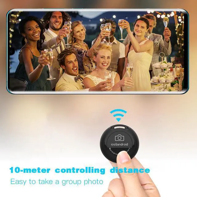 Alt view image 5 of 7 - BONAEVER Waterproof Bluetooth Remote Shutter for iPhone & Android Camera 15M Professional Underwater Snorkeling Diving Wireless Remote Control Selfie Button for iPad iPod Tablet, Photos & Videos