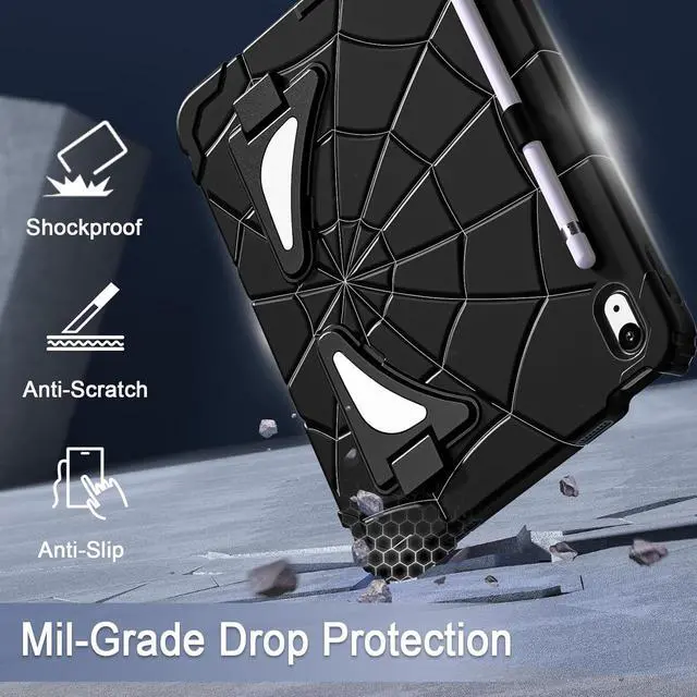 Alt view image 4 of 6 - BONAEVER Case for iPad (A16) 11th Generation 11 Inch 2025, iPad 10th Generation 10.9 inch 2022 Cover with Kickstand Shoulder Strap Pencil Holder Black/Black