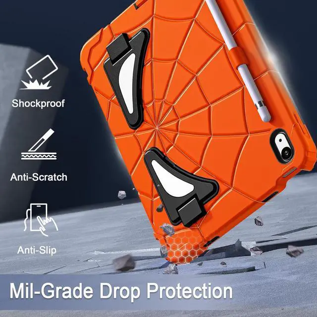 Alt view image 2 of 6 - BONAEVER Case for iPad (A16) 11th Generation 11 Inch 2025, iPad 10th Generation 10.9 inch 2022 Cover with Kickstand Shoulder Strap Pencil Holder Orange