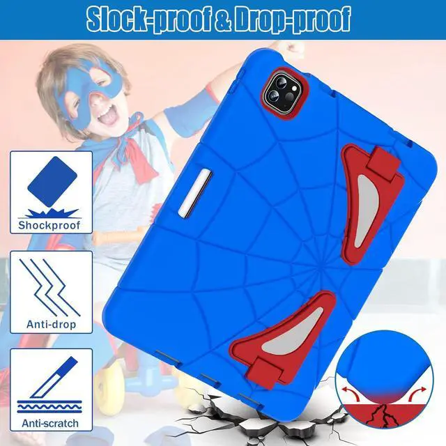 Alt view image 3 of 7 - BONAEVER Shockproof Case for iPad Air 5th/4th Gen 10.9 inch 2022/2020, iPad Pro 11 inch 1st 2nd 3rd Gen 2018/2020/2021/2022, Heavy Duty Rugged Protective Cover for Kids Children with Stand, Pen Holder