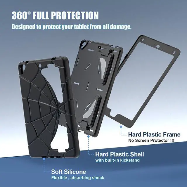 Alt view image 5 of 7 - BONAEVER Shockproof Case for iPad 9.7 inch 2017 2018 5th/6th Generation/Air 2/Pro 9.7, Hybrid Rugged Protective Cover with Kickstand