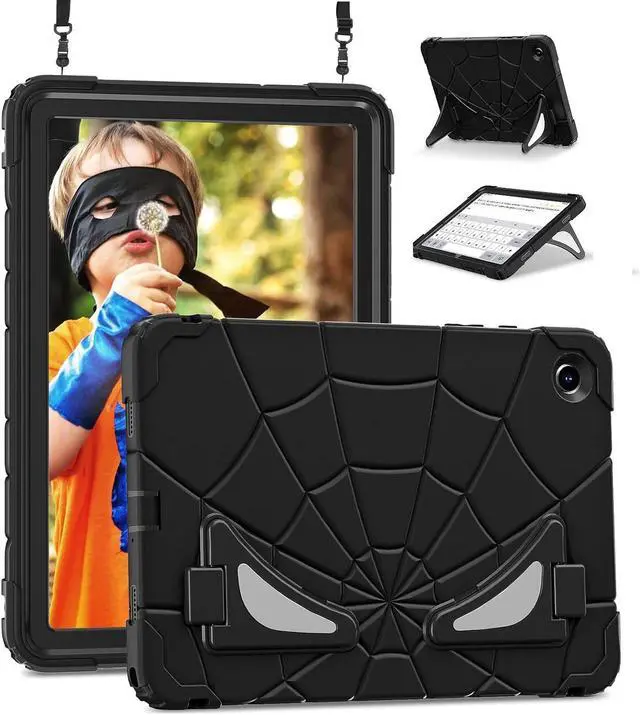 Main image of BONAEVER Case for Samsung Galaxy Tab A9 Plus 11 Inch 2023 Model SM-X210/X216/X218, Rugged Shockproof Cover with Stand Shoulder Strap for Samsung Galaxy Tab A9+ Black