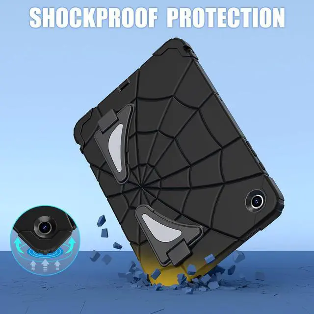 Alt view image 5 of 7 - BONAEVER Case for Samsung Galaxy Tab A9 Plus 11 Inch 2023 Model SM-X210/X216/X218, Rugged Shockproof Cover with Stand Shoulder Strap for Samsung Galaxy Tab A9+ Black