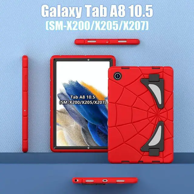 Alt view image 7 of 7 - BONAEVER Case For Samsung Galaxy Tab A8 10.5 inch 2022 SM-X200/X205/X207 Tablet Cases With Stand, Shoulder Strap, Thickned Cornor Impact Protection Cover for Kids Boys Children Red