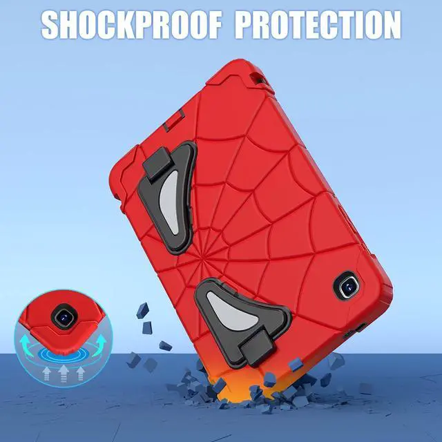 Alt view image 5 of 7 - BONAEVER Tablet Case For Samsung Galaxy Tab A7 Lite 8.7 inch 2021 SM-T220/T225/T227 With Stand, Shoulder Strap, Thickned Cornor Impact Protection Cover for Kids Boys Children Red