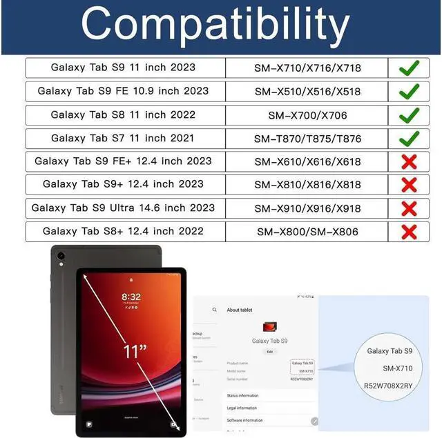 Alt view image 2 of 7 - BONAEVER Tablet Case For Samsung Galaxy Tab S10 Lite / S10 FE / S9 FE 10.9 inch / S9 / S8 / S7 11 inch with Stand, Shoulder Strap, Thickned Cornor Impact Protective Cover for Kids Boys Black/Red