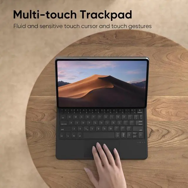 Alt view image 7 of 7 - BONAEVER Magic Keyboard Case for Samsung Galaxy Tab S10 FE / S9 FE 5G 10.9 inch/S9/S8/S7 11 inch, Slim Protective Cover with Floating Cantilever Magnetic Stand, Backlit, Smart Touchpad, Pen Holder