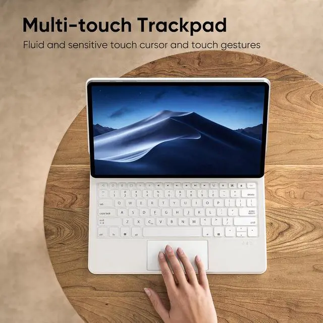 Alt view image 6 of 7 - BONAEVER Magic Keyboard Case for Samsung Galaxy Tab S10 Plus/S9 Plus/S9 FE Plus/S8 Plus/S7 Plus/S7 FE 12.4 inch, Slim Folio Cover with Floating Magnetic Stand, Backlit, Smart Touchpad, Pencil Holder