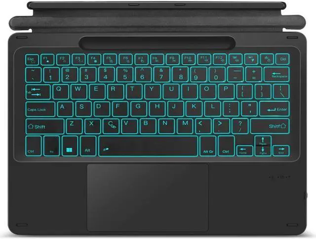 Main image of BONAEVER Type Cover for 13 inch Microsoft Surface Pro 10 / Pro 9 / Pro 8 / Pro X Wireless Thin Bluetooth Keyboard with Trackpad, 7 Colors Backlit Pencil Holder