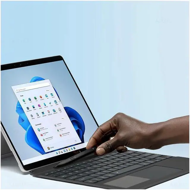 Alt view image 7 of 7 - BONAEVER Type Cover for 13 inch Microsoft Surface Pro 10 / Pro 9 / Pro 8 / Pro X Wireless Thin Bluetooth Keyboard with Trackpad, 7 Colors Backlit Pencil Holder