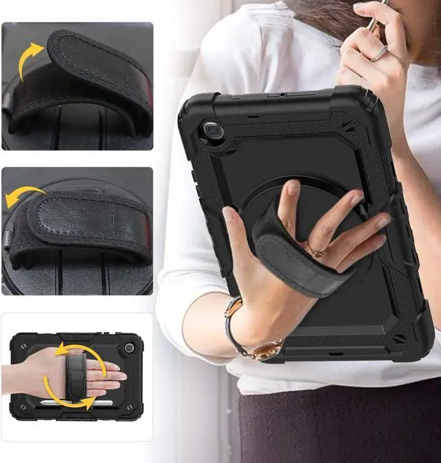 Alt view image 3 of 7 - BONAEVER Samsung Galaxy Tab S6 Lite Case 10.4 inch 2024/2022/2020 with Screen Protector, Pen Holder,Heavy Duty Case for S6 Lite Tablet SM-P620/P625/P610/P613/P619 with Stand Hand Shoulder Strap