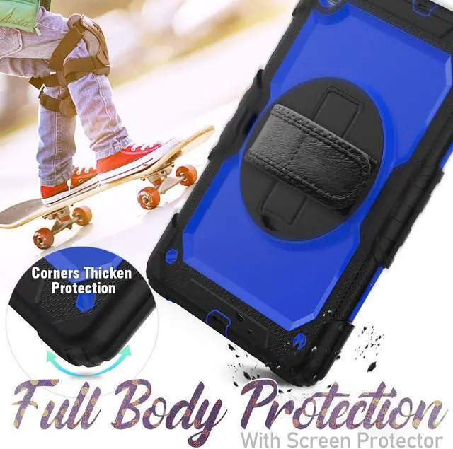 Alt view image 6 of 7 - BONAEVER Samsung Galaxy Tab S6 Lite Case 10.4 inch 2024/2022/2020 with Screen Protector, Pen Holder,Heavy Duty Case for S6 Lite Tablet SM-P620/P625/P610/P613/P619 with Stand Hand Shoulder Strap Blue