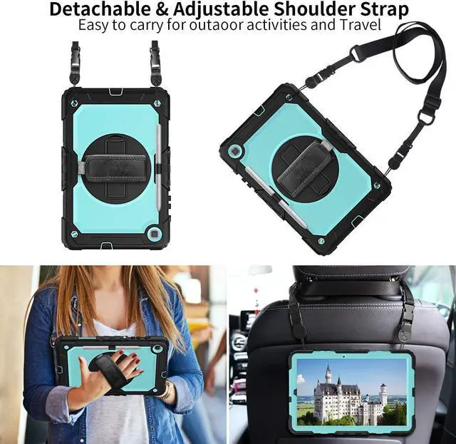 Alt view image 3 of 6 - BONAEVER Samsung Galaxy Tab S6 Lite Case 10.4 inch 2024/2022/2020 with Screen Protector, Pen Holder,Heavy Duty Case for S6 Lite Tablet SM-P620/P625/P610/P613/P619 with Stand Hand Shoulder Strap
