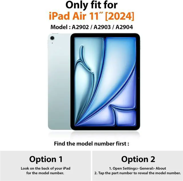 Alt view image 6 of 7 - BONAEVER Case for iPad Air 11 inch 7th 6th Generation M3 M2 2025 2024, Heavy Duty Shockproof Protective Cover with Screen Protector, Stand and Hand/Shoulder Strap