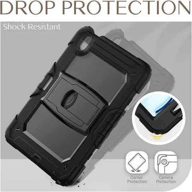 Alt view image 2 of 7 - BONAEVE Shockproof Case for iPad Air 11 inch M3 M2 2025 2024 6th 7th Generation with Built-in Screen Protector, Adjustable Stand