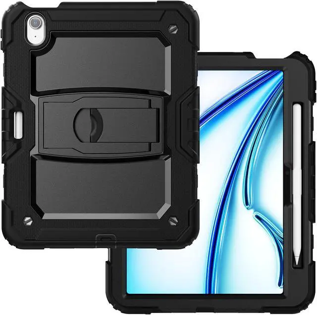 Alt view image 7 of 7 - BONAEVE Shockproof Case for iPad Air 11 inch M3 M2 2025 2024 6th 7th Generation with Built-in Screen Protector, Adjustable Stand