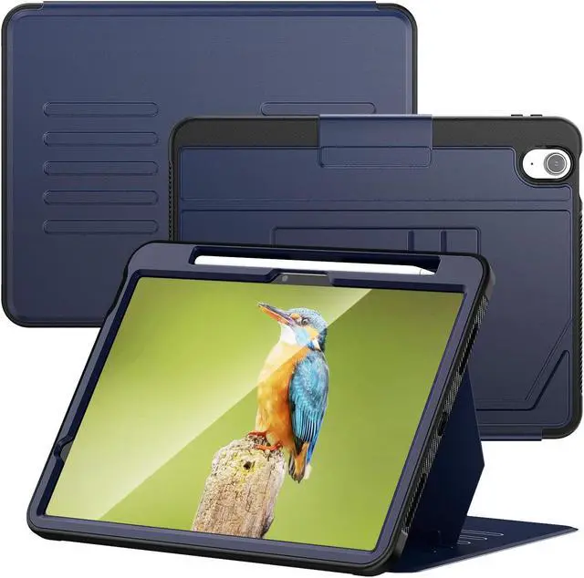 Alt view image 6 of 7 - BONAEVER Case For iPad Air 7th 6th Generation 11 inch M3 M2 2025 2024, Smart Magnetic Auto Sleep Shockproof Cover with Multi-Angles Stand, Pen Holder, Card Slot Blue
