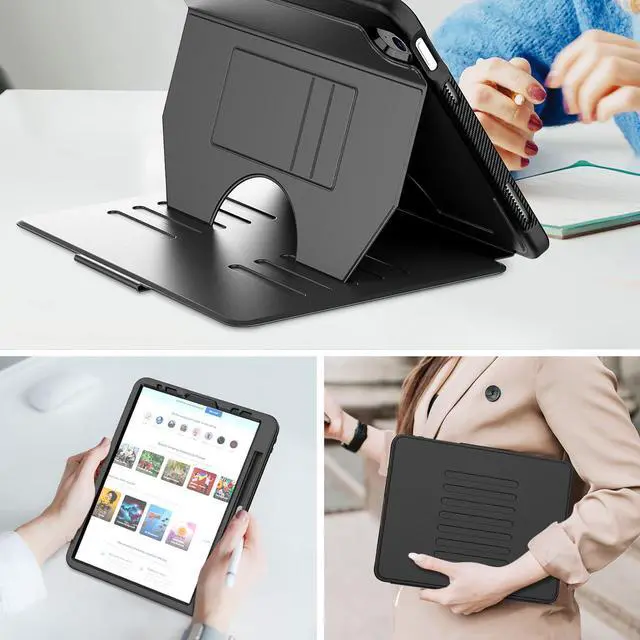 Alt view image 6 of 7 - BONAEVER Case For iPad Air 7th 6th Generation 11 inch M3 M2 2025 2024, Smart Magnetic Auto Sleep Shockproof Cover with Multi-Angles Stand, Pen Holder, Card Slot