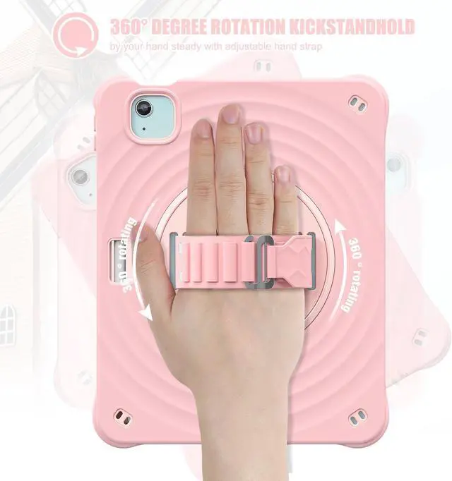 Alt view image 2 of 7 - BONAEVER Case for iPad Air 11 inch 2025 2024 7th 6th Generation, iPad Air 5 Air 4 10.9 inch 2022 2020, iPad Pro 11 Inch 2022 2021 2020 2018 Shockproof Cover with Pencil Holder, Stand and Shoulder Stra