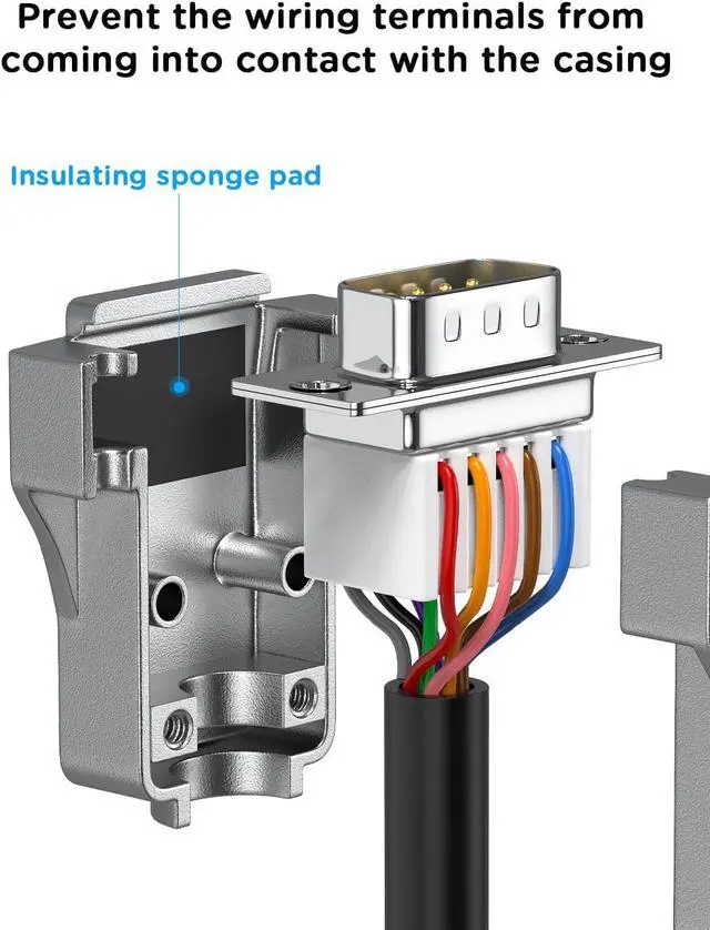 Alt view image 5 of 7 - 2Pack DB9 Serial Adapters with Metal shell Breakout Board Solder-Free Module,D-SUB 9-pin Male+ Female RS232 485 Adapter to Terminal Board Connector with Bolts Nuts and Screwdriver
