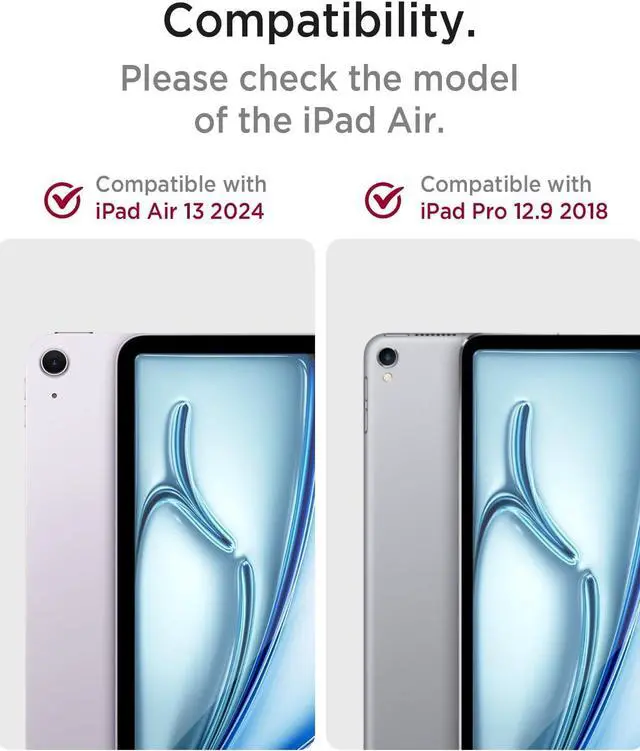 Alt view image 2 of 7 - BONAEVER IP68 Waterproof Case for iPad Air 13 inch M3 M2 2025 2024 / iPad Pro 12.9 Inch Case 3rd Generation 2018 with Built-in Screen Protector, Full Body Shockproof Protection Cover with Lanyard
